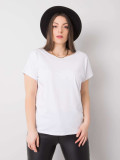 T-shirt bianca plus size in cotone