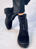 Scarpe stringate da donna nere