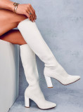 Stivali da donna panna con tomaia elastica