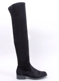 Stivali alti in pelle scamosciata di colore nero