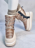 Scarponi da neve invernali con allacciatura beige