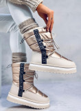Scarponi da neve invernali con allacciatura beige