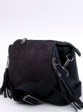 Borsa da donna con nappine nera