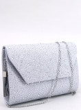 Borsa da donna color argento lucida
