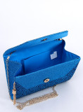 Borsa da donna blu reale lucida
