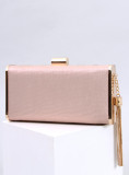 Borsa elegante rosa chiaro con nappina