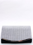 Elegante borsa decorata con zirconi nera