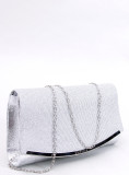 Elegante borsa decorata con zirconi argento