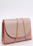 Borsa formale lucida rosa champagne