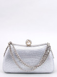 Borsa clutch argento