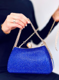 Borsa clutch blu cobalto