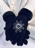 Guanti da donna SNOWFLAKE color nero