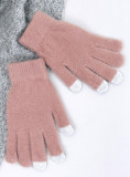 Guanti basic da donna salmone