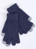 Guanti basic da donna blu scuro
