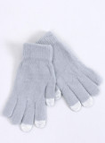 Guanti basic da donna grigio chiaro