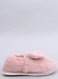 Pantofole in pelliccia con fiocco rosa
