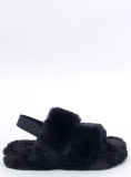 Pantofole nere con elastico