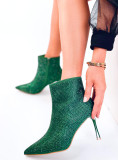 Stivaletti verdi con strass