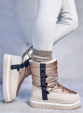 Scarponi da neve invernali con allacciatura beige