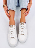 Sneakers in ecopelle CELIA bianco/champagne