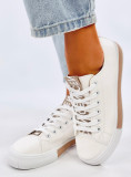 Sneakers in ecopelle CELIA bianco/champagne