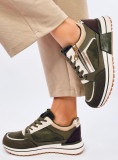 Scarpe sportive da donna color kaki