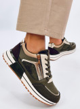 Scarpe sportive da donna color kaki