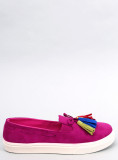 Espadrillas slip-on fucsia con frange