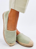 Espadrillas di tela verde chiaro