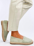 Espadrillas di tela verde chiaro