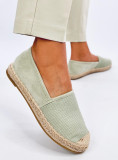 Espadrillas di tela verde chiaro