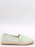 Espadrillas di tela verde chiaro