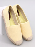 Espadrillas di tela giallo chiaro