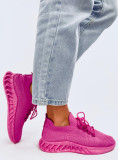 Sneakers realizzate in tessuto elastico rosa fucsia