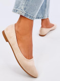 Ballerine beige con soletta in pelle