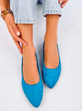 Ballerine blu chiaro con soletta in pelle