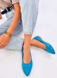 Ballerine blu chiaro con soletta in pelle