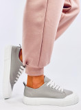 Sneakers da donna in tela grigie