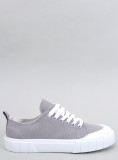 Sneakers da donna in tela grigie