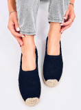 Espadrillas nere con tomaia lavorata all'uncinetto