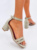 Sandali bassi eleganti verde menta