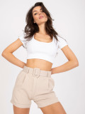 Pantaloni corti eleganti beige