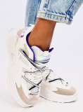 Sneakers bianche con suola alta