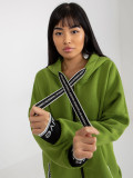 Felpa lunga verde chiaro in cotone Mayar