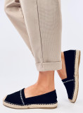 Espadrillas in pelle scamosciata nere con strass