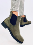 Stivaletti Chelsea bassi verde oliva