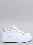 Sneakers platform bianche/oro