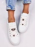 Sneakers platform bianche/oro