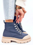 Scarpe da trekking in tessuto blu