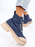 Scarpe da trekking in tessuto blu